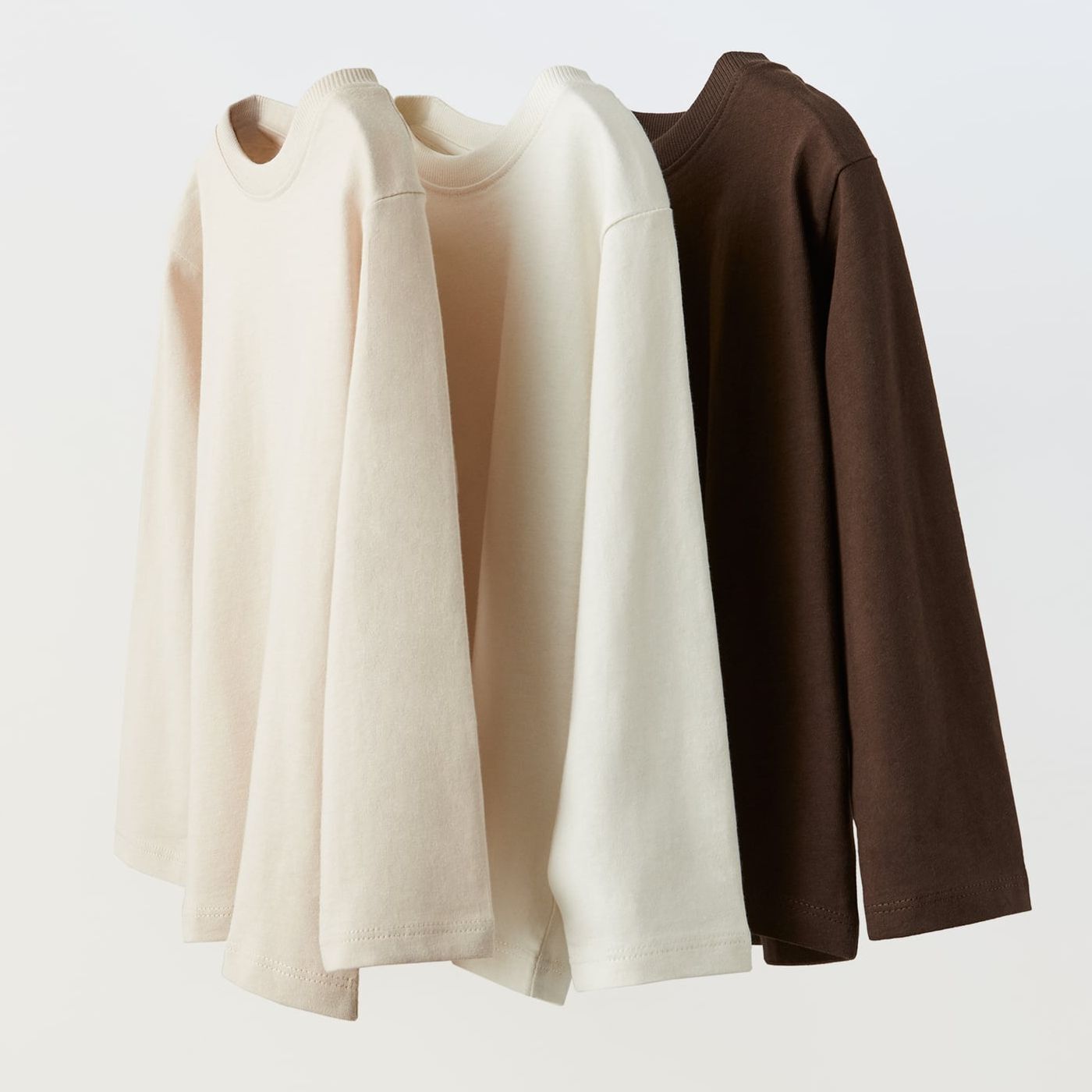 Набор футболок с длинными рукавами Zara Pack, 3 предмета, коричневый/розовато-кремовый/белый
Набор футболок с длинными рукавами Zara Pack, 3 предмета, коричневый/розовато-кремовый/белый