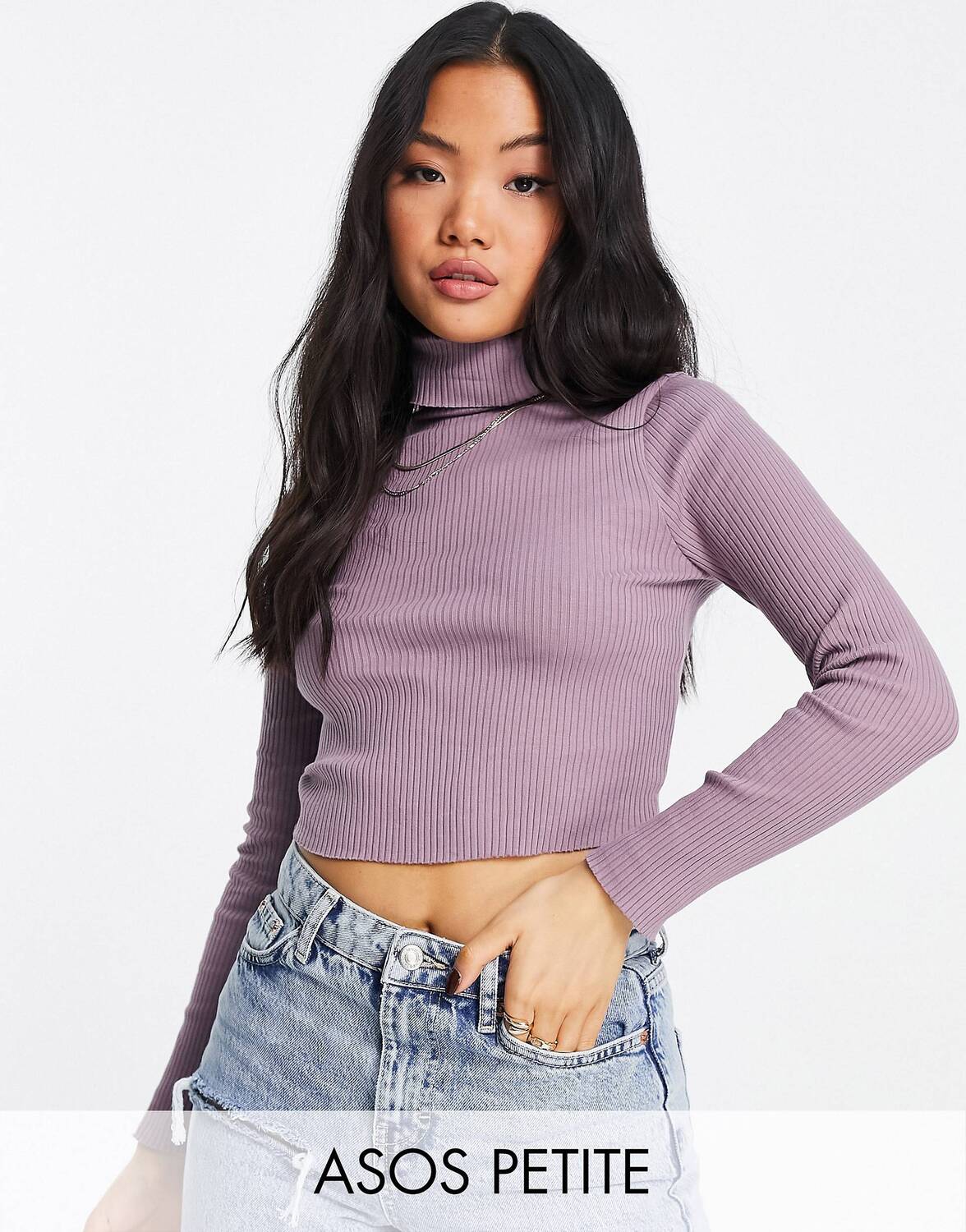 Лиловый укороченный топ в рубчик с высоким воротником ASOS DESIGN Petite, Розовый
Лиловый укороченный топ в рубчик с высоким воротником ASOS DESIGN Petite, Розовый