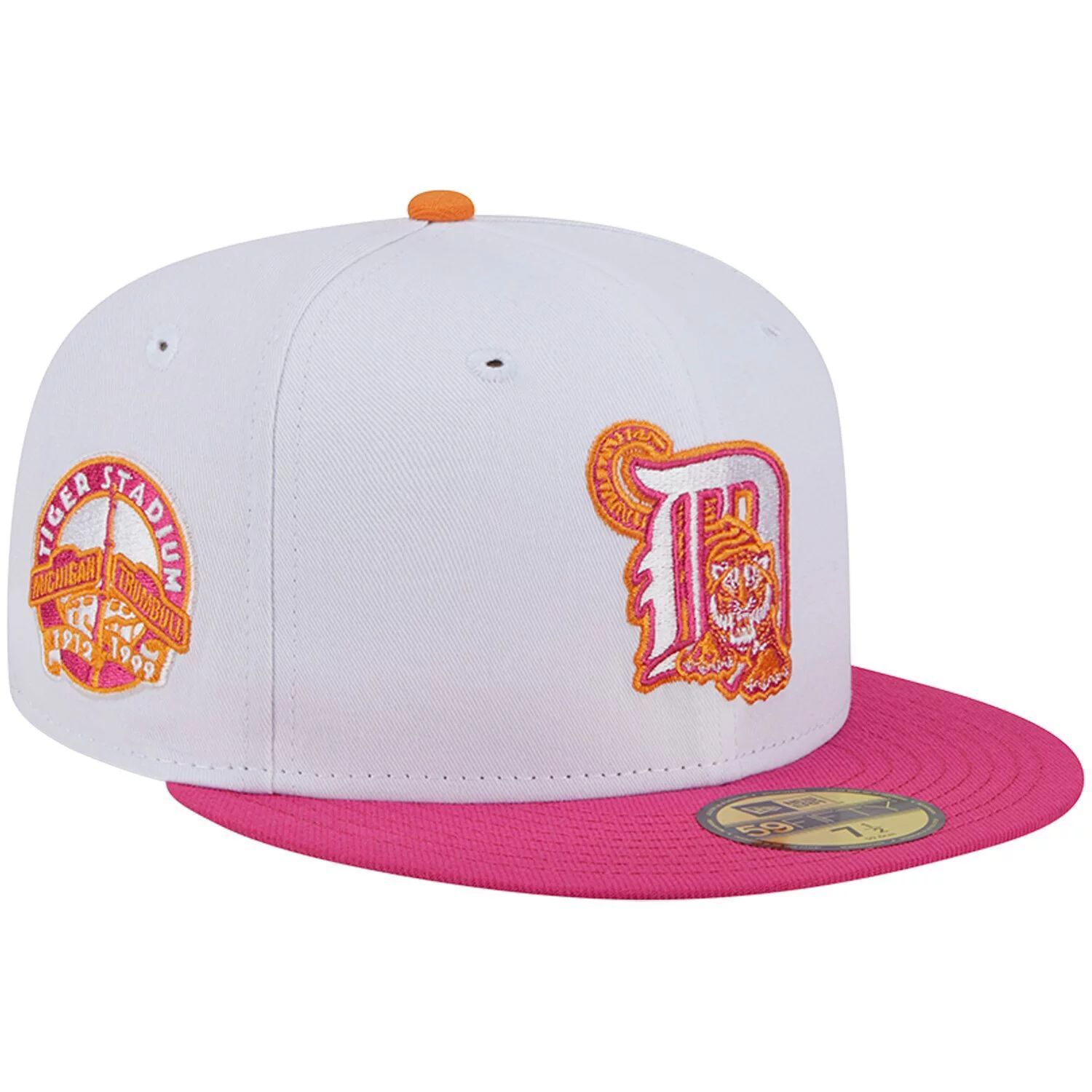 Мужская облегающая шляпа New Era белого/розового цвета Detroit Tigers Tiger Stadium 59FIFTY
Мужская облегающая шляпа New Era белого/розового цвета Detroit Tigers Tiger Stadium 59FIFTY