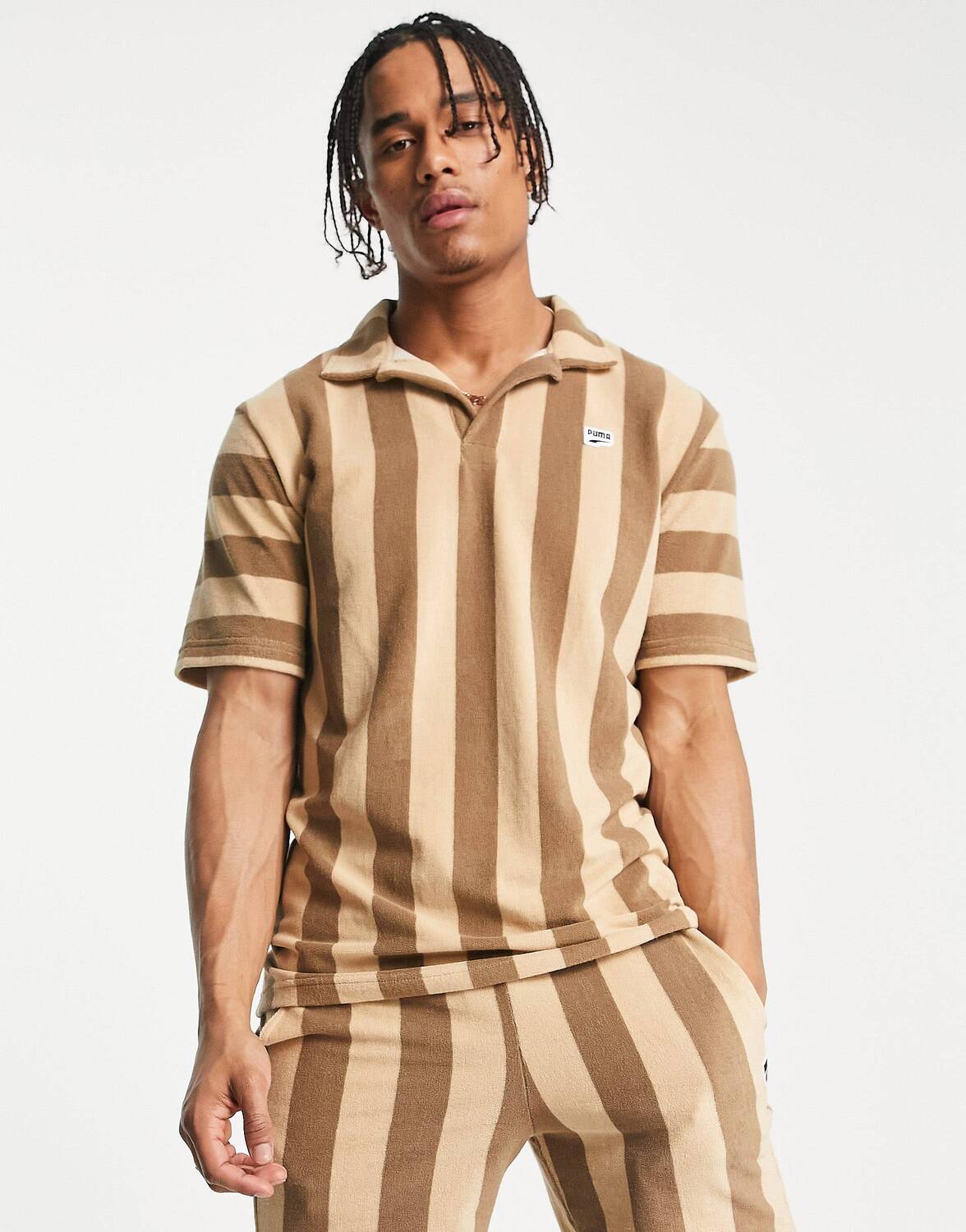 Рубашка-поло в коричневую полоску Puma Downtown из полотенца - эксклюзивно для ASOS
Рубашка-поло в коричневую полоску Puma Downtown из полотенца - эксклюзивно для ASOS