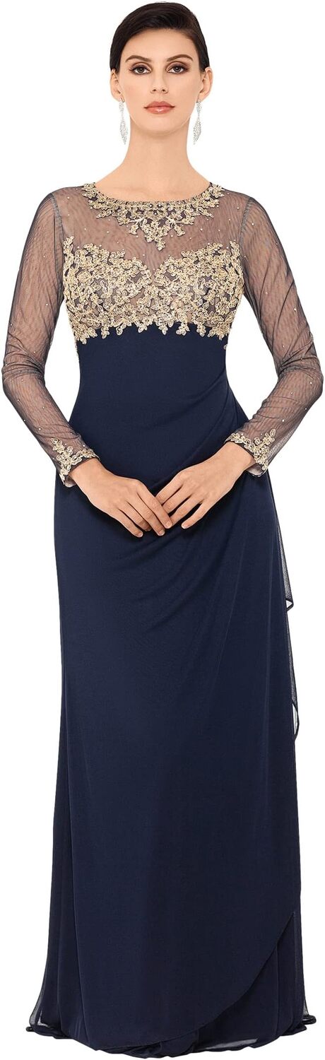Платье Long Sleeve Sheer Matte Jersey with Gold Embroidered Top XSCAPE, цвет Navy/Gold
Платье Long Sleeve Sheer Matte Jersey with Gold Embroidered Top XSCAPE, цвет Navy/Gold