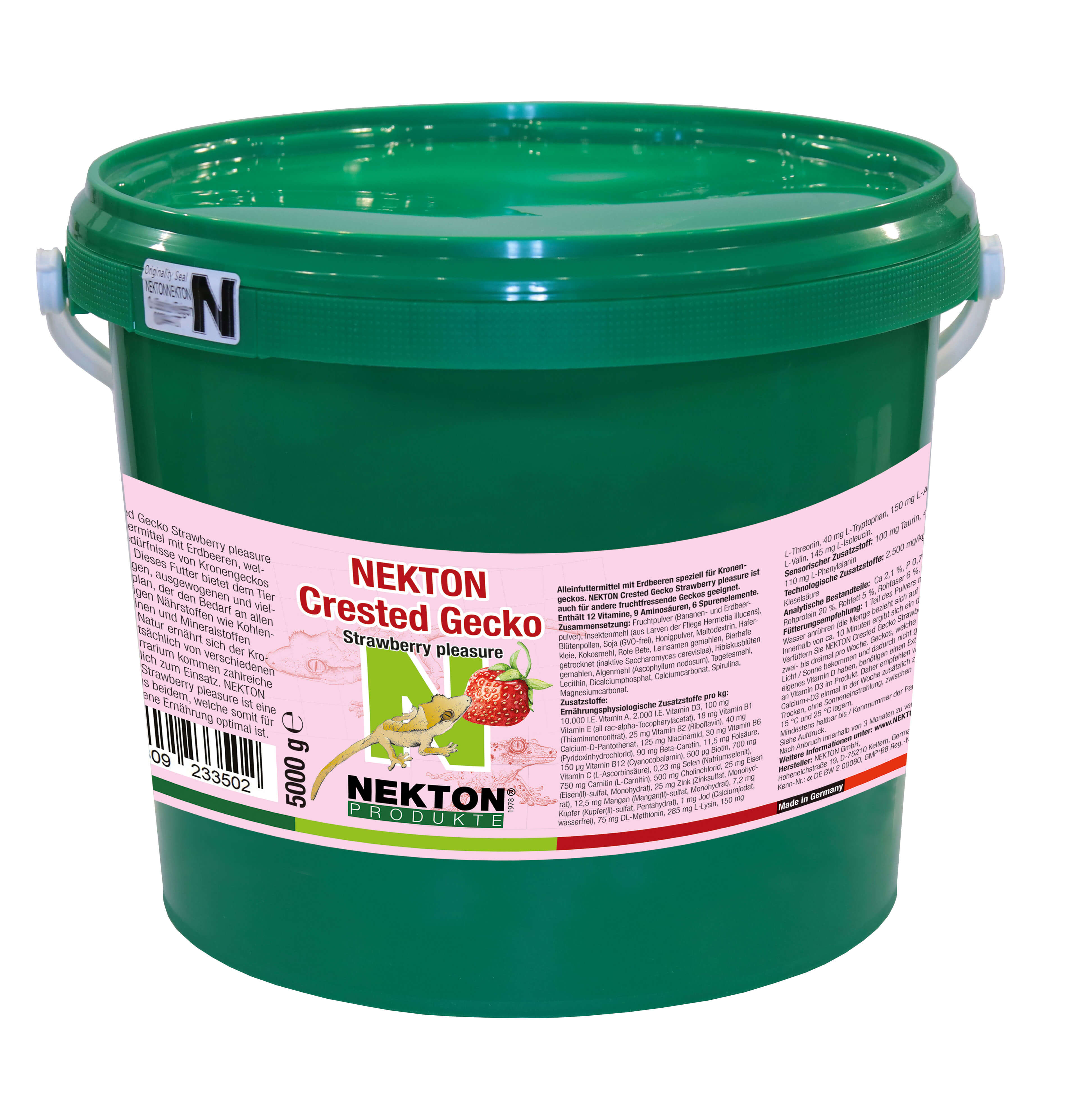 

Полноценный корм для хохлатых гекконов Nekton Strawberry pleasure, 5000 г