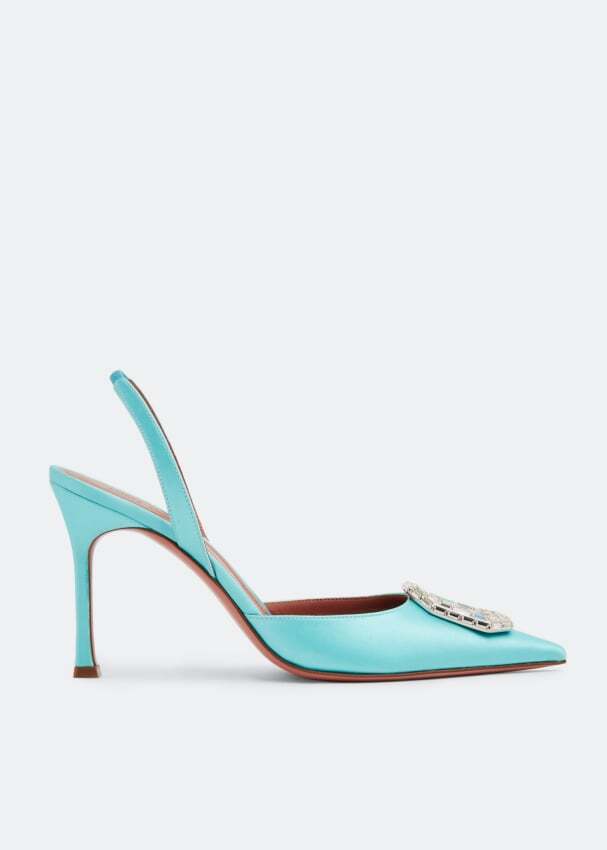 Туфли AMINA MUADDI Camelia slingback pumps, синий 
Туфли AMINA MUADDI Camelia slingback pumps, синий