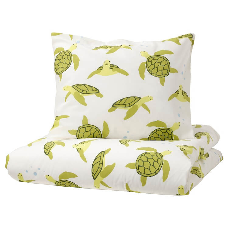 Комплект детского постельного белья Ikea Blavingad Turtle , 2 предмета, 140x200/80x80, белый/зеленый
Комплект детского постельного белья Ikea Blavingad Turtle , 2 предмета, 140x200/80x80, белый/зеленый
