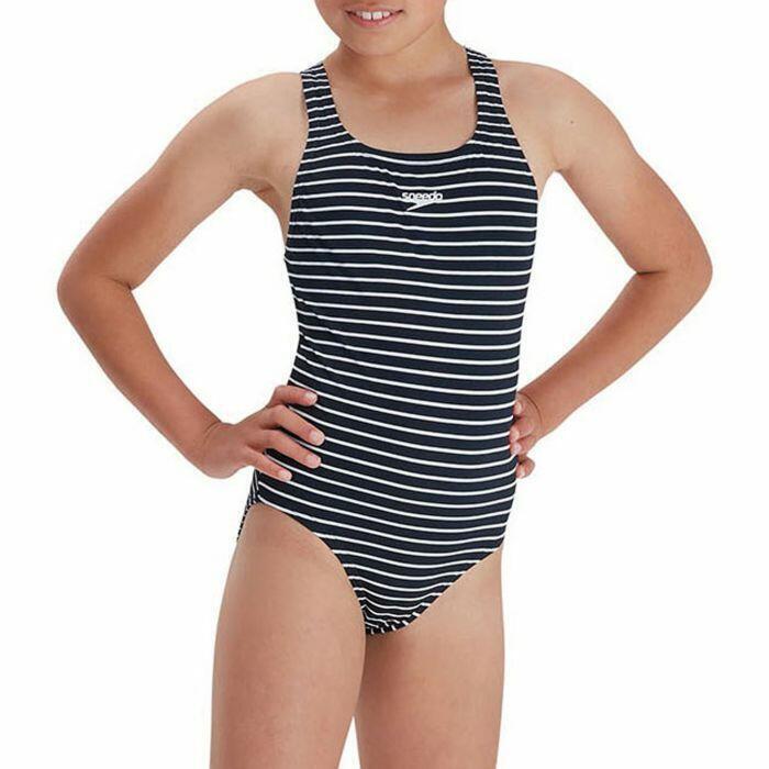 Купальник для девочек Speedo Essential Medalist Filles, черный / черный / белый
Купальник для девочек Speedo Essential Medalist Filles, черный / черный / белый