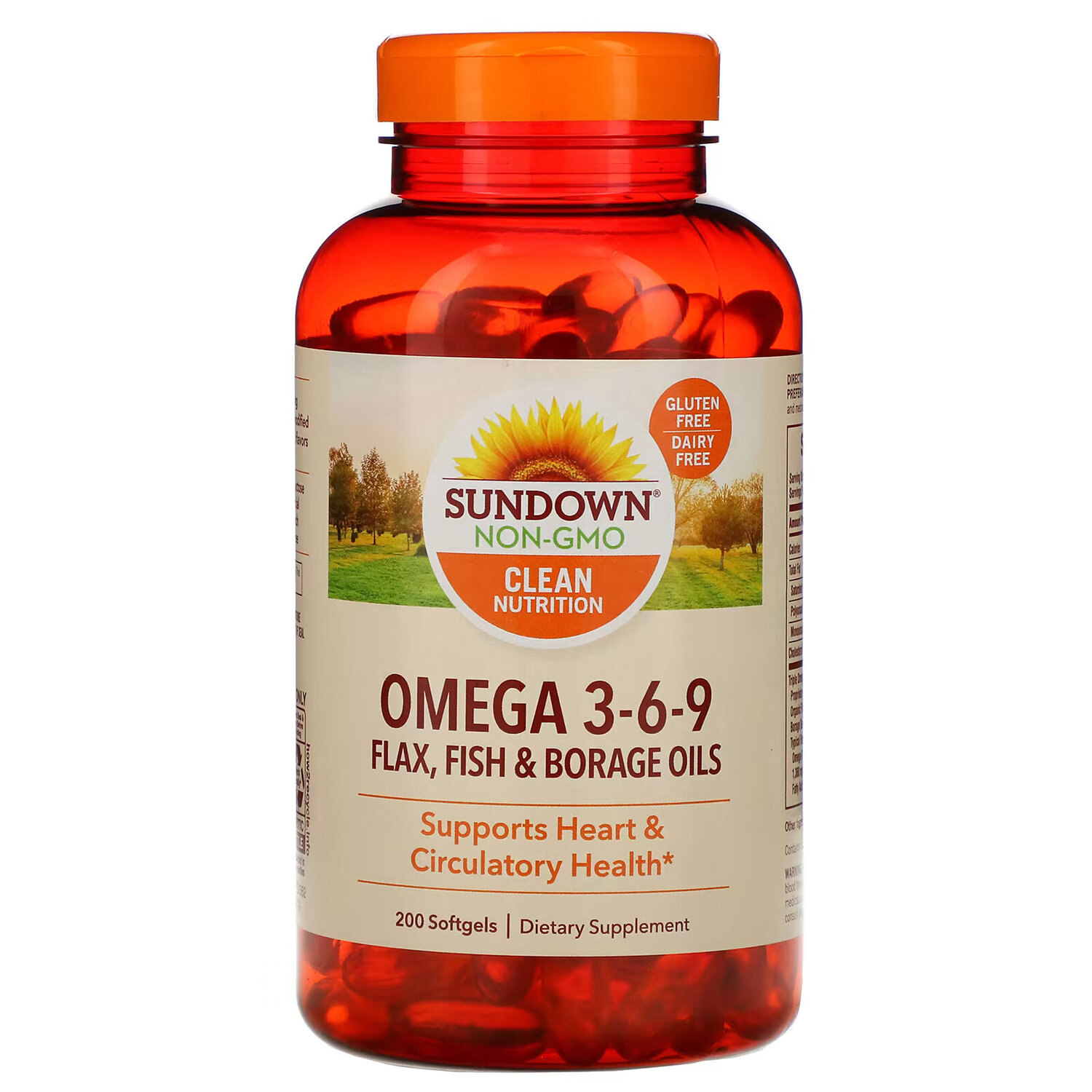 Sundown Naturals, омега 3-6-9, масла льна и бурачника и рыбий жир, 200 мягких таблеток
Sundown Naturals, омега 3-6-9, масла льна и бурачника и рыбий жир, 200 мягких таблеток