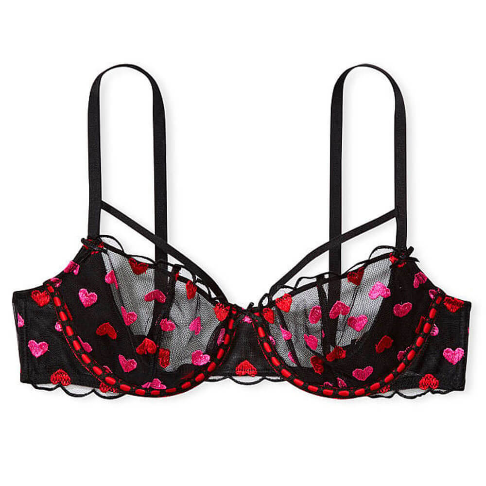 Бюстгальтер-балконет без подкладки Victoria's Secret Dream Angels Wicked Floral Embroidery, черный/розовый
Бюстгальтер-балконет без подкладки Victoria's Secret Dream Angels Wicked Floral Embroidery, черный/розовый