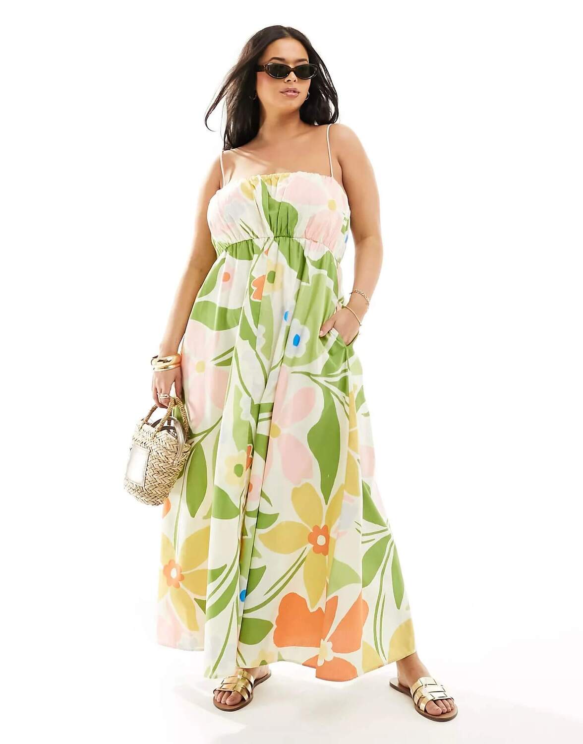 Платье-макси Asos Design Curve Summer Ruffles Chest Adjustable Straps, мультиколор
Платье-макси Asos Design Curve Summer Ruffles Chest Adjustable Straps, мультиколор