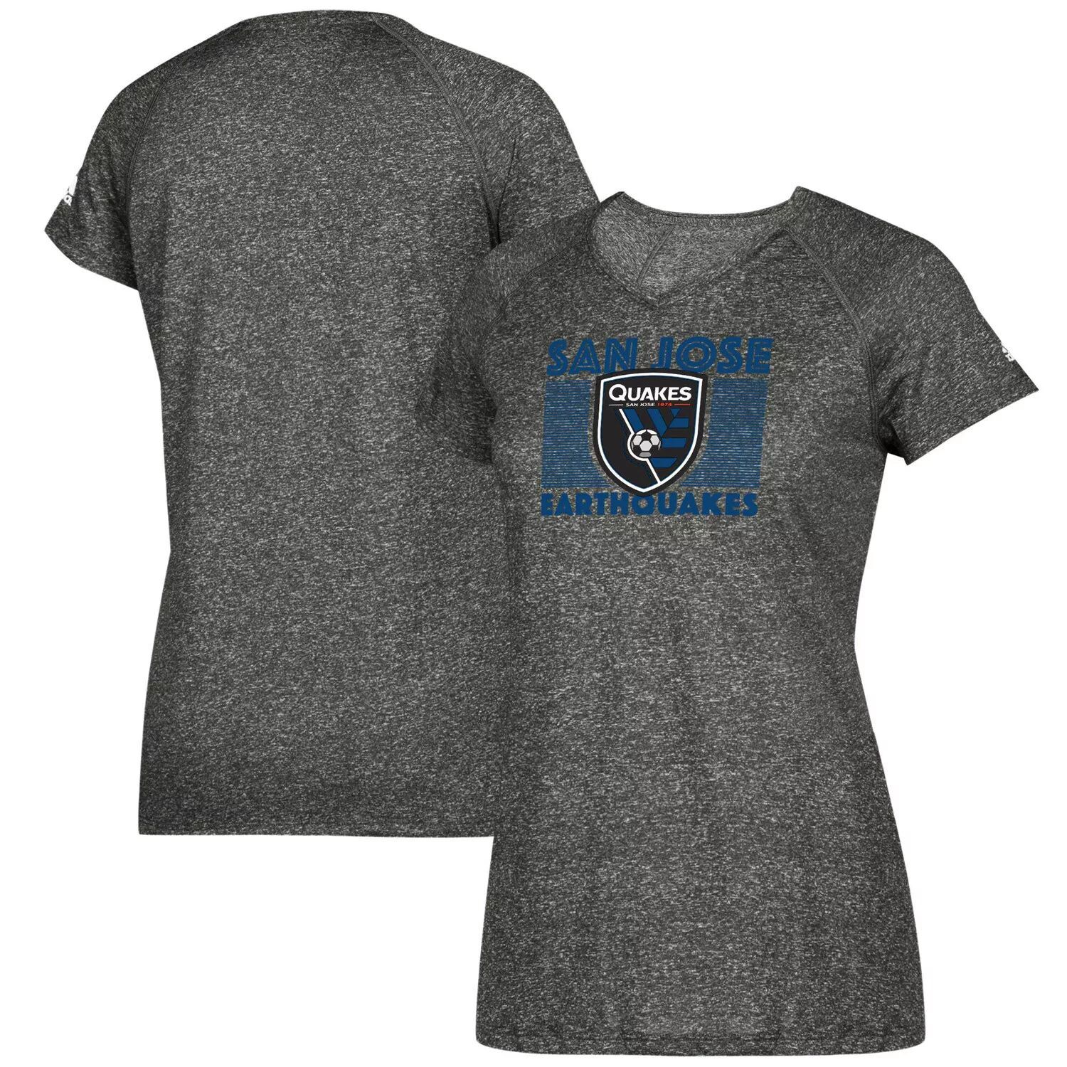 Женская футболка adidas Heathered Grey San Jose Earthquakes в штучной упаковке средней производительности с V-образным вырезом adidas
Женская футболка adidas Heathered Grey San Jose Earthquakes в штучной упаковке средней производительности с V-образным вырезом adidas