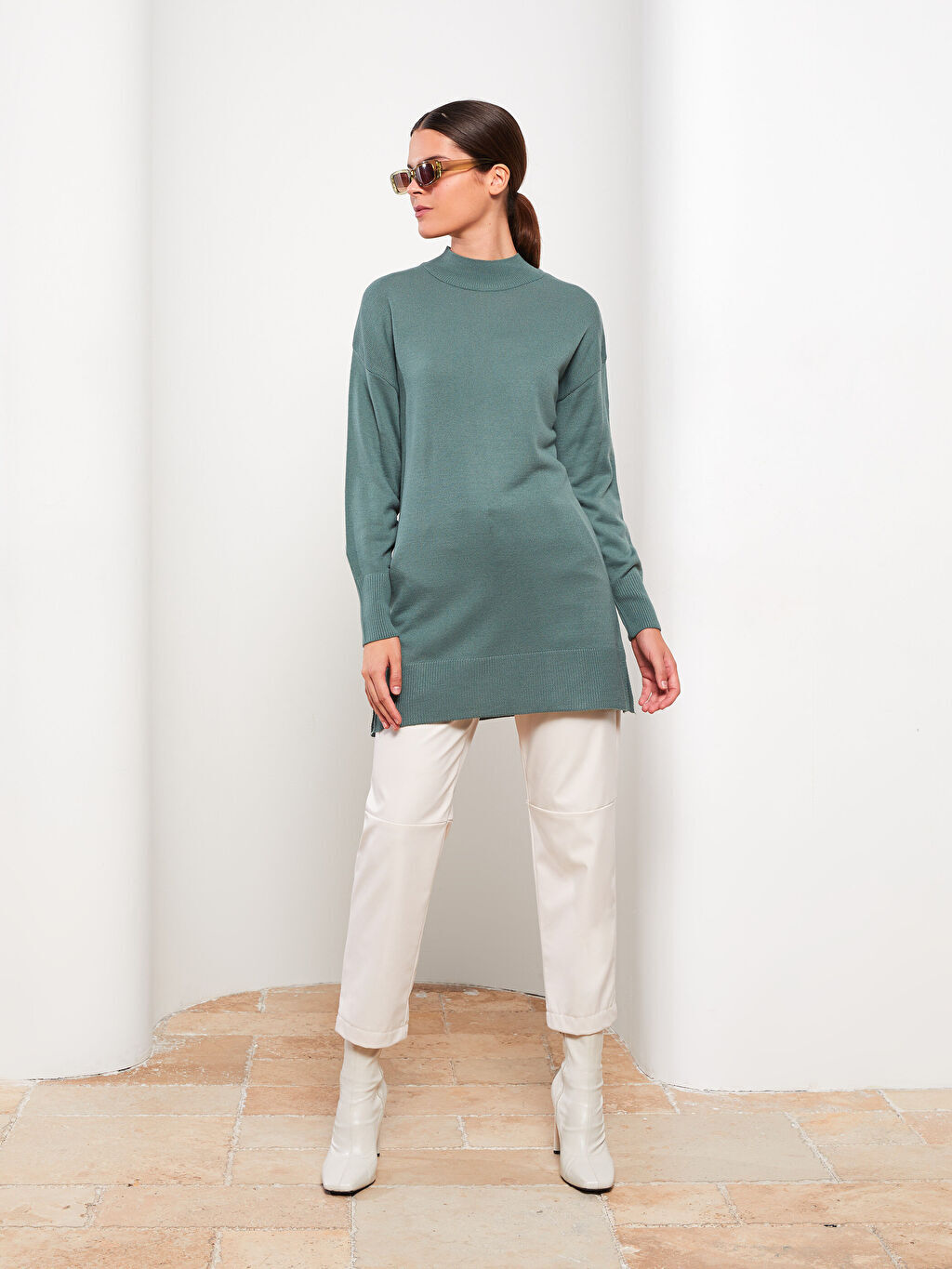 Половина водолазки прямой с длинным рукавом Женская трикотажная туника LCW Modest
Половина водолазки прямой с длинным рукавом Женская трикотажная туника LCW Modest