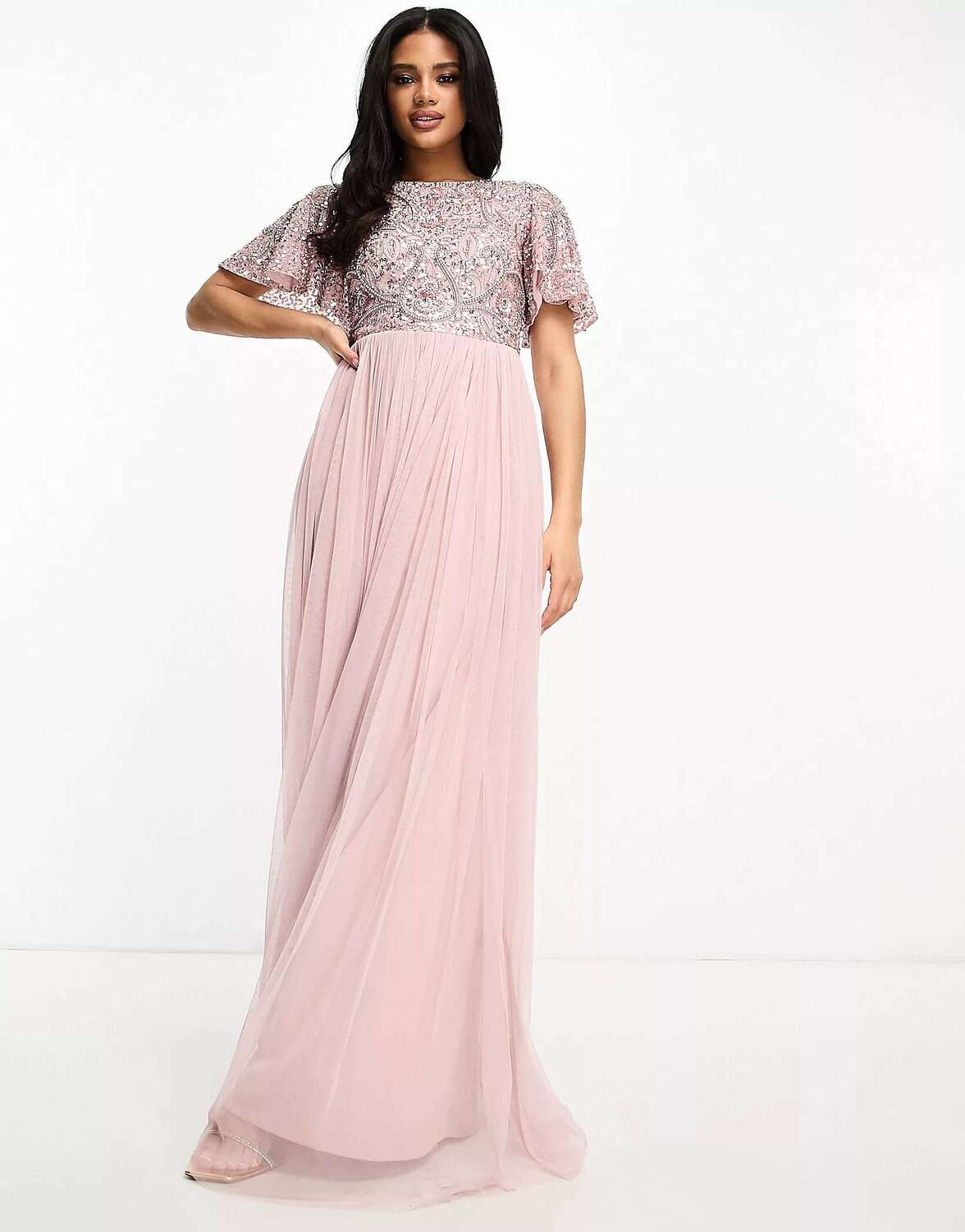 Платье макси Beauut Bridesmaid с открытой спиной матово-розового цвета, Розовый
Платье макси Beauut Bridesmaid с открытой спиной матово-розового цвета, Розовый