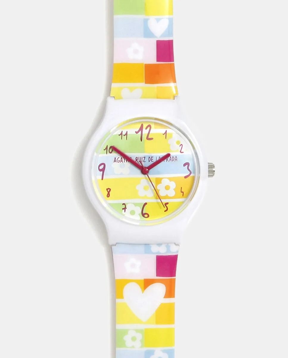 Женские часы Flip AGR355 из разноцветного ПВХ с принтами Agatha Ruiz de la Prada
Женские часы Flip AGR355 из разноцветного ПВХ с принтами Agatha Ruiz de la Prada