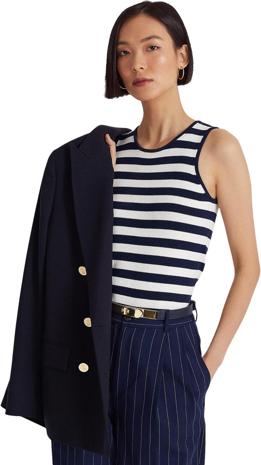 Полосатый свитер без рукавов из хлопковой смеси LAUREN Ralph Lauren, цвет French Navy/White
Полосатый свитер без рукавов из хлопковой смеси LAUREN Ralph Lauren, цвет French Navy/White