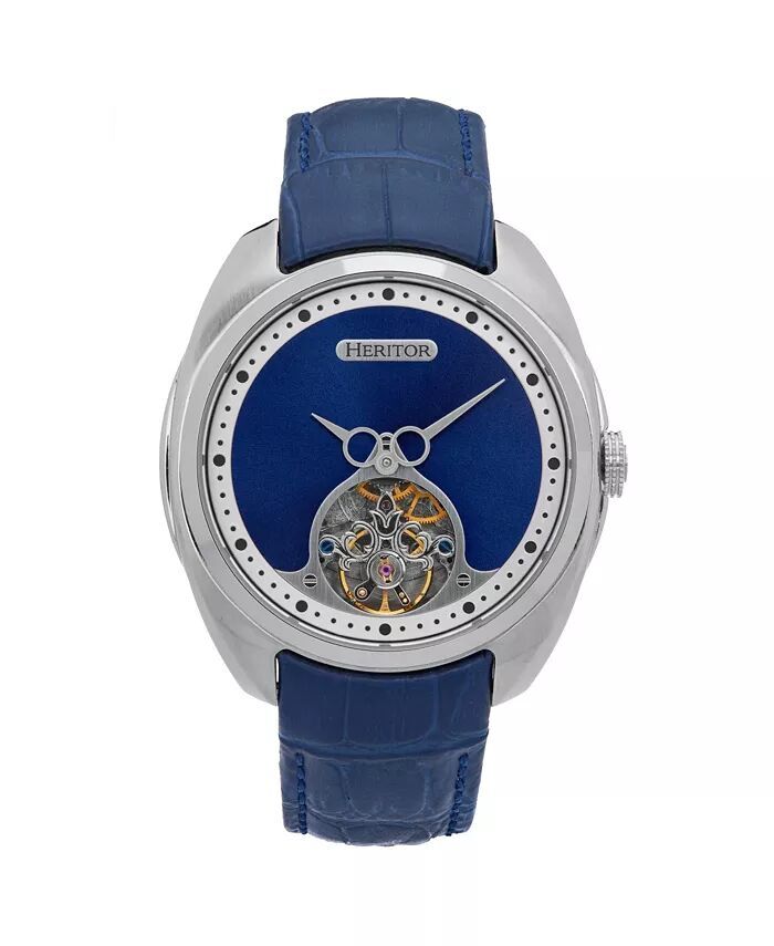 Мужские римские кожаные часы - серебро/темно-синий, 46 мм Heritor Automatic, синий
Мужские римские кожаные часы - серебро/темно-синий, 46 мм Heritor Automatic, синий