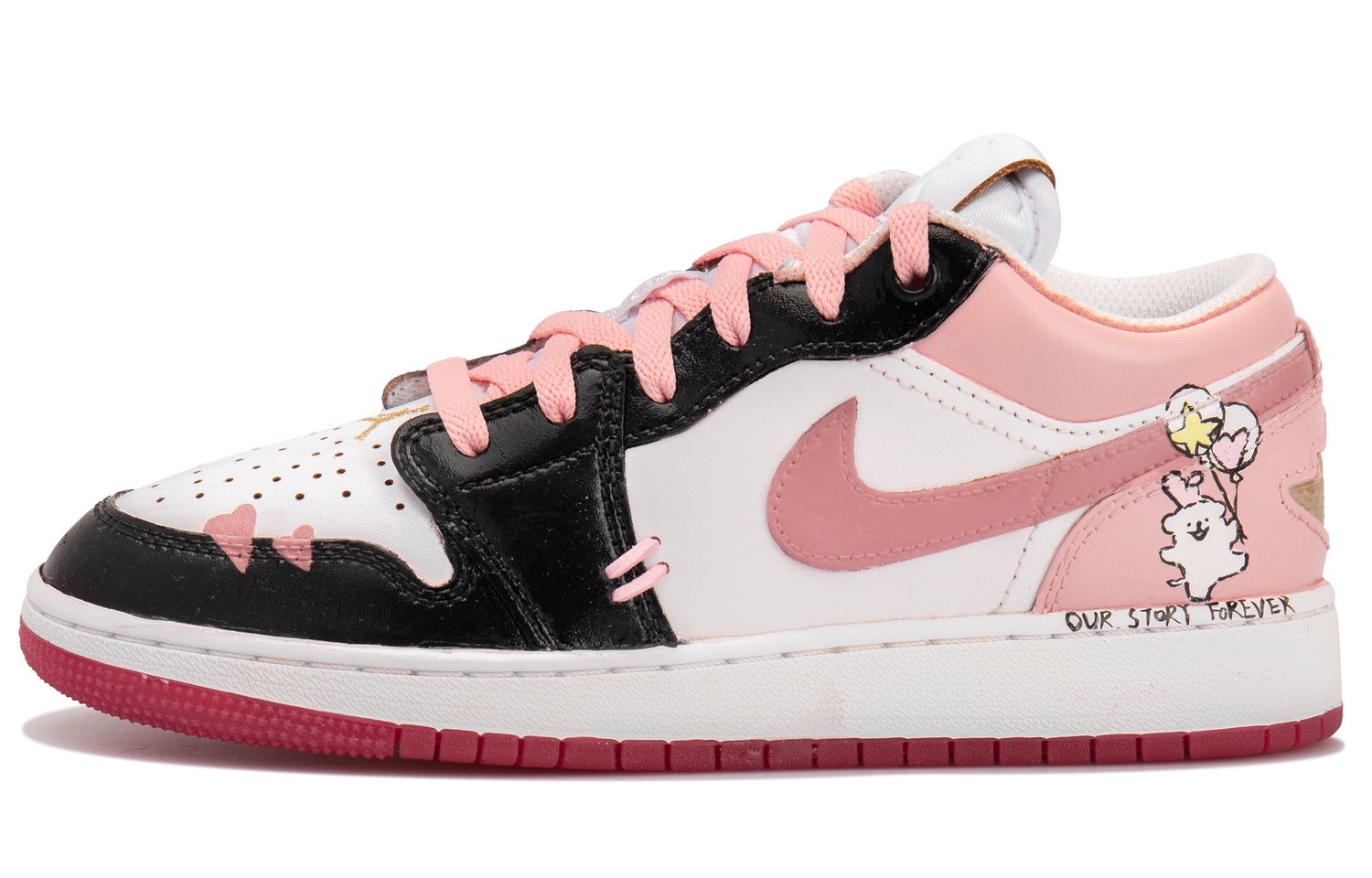 Кроссовки Air Jordan 1 Vintage Basketball Shoes Women's Low-top Black/white/pink, розовый
Кроссовки Air Jordan 1 Vintage Basketball Shoes Women's Low-top Black/white/pink, розовый