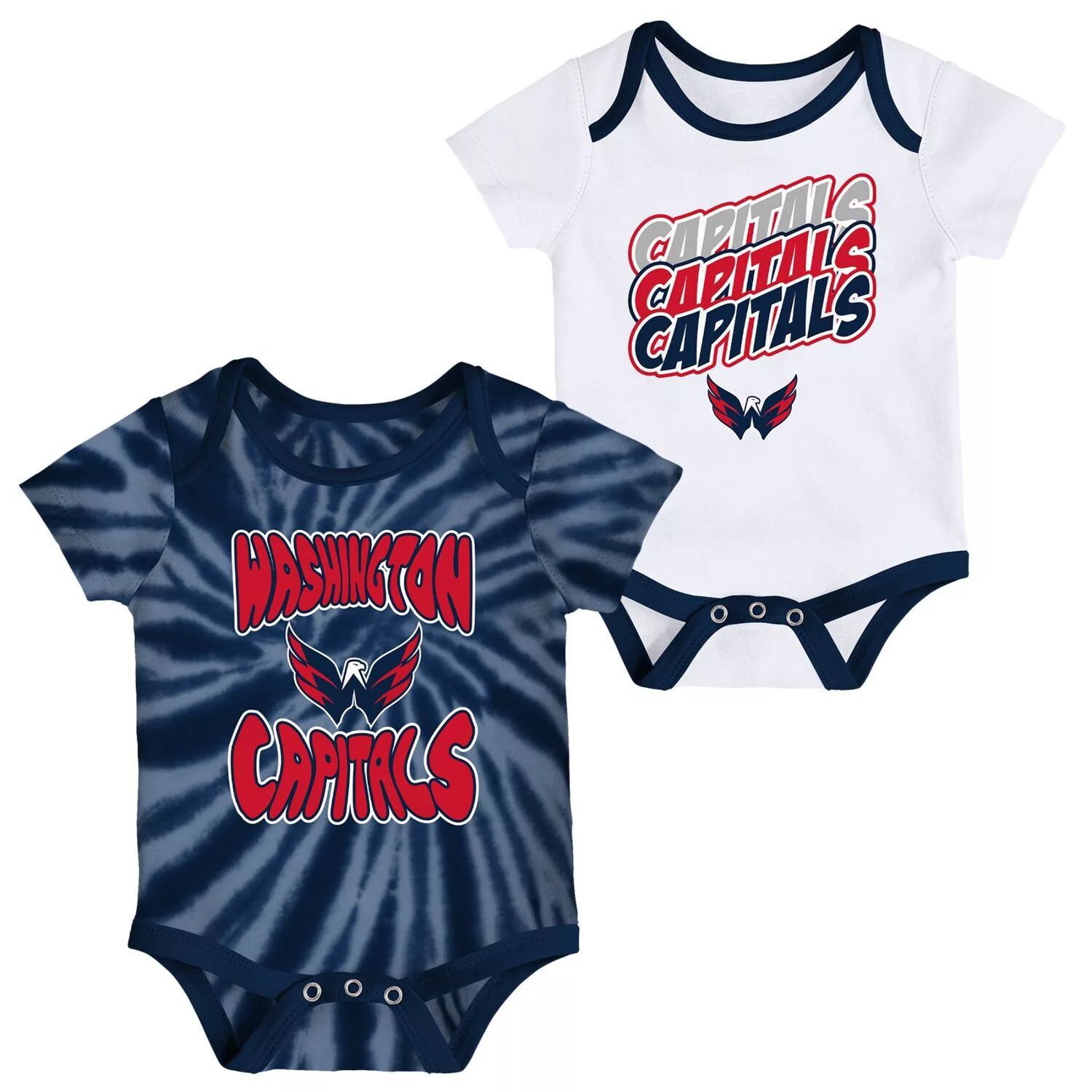 Комплект из двух боди Newborn Темно-синий/Белый Washington Capitals Monterey Tie-Dye Outerstuff
Комплект из двух боди Newborn Темно-синий/Белый Washington Capitals Monterey Tie-Dye Outerstuff