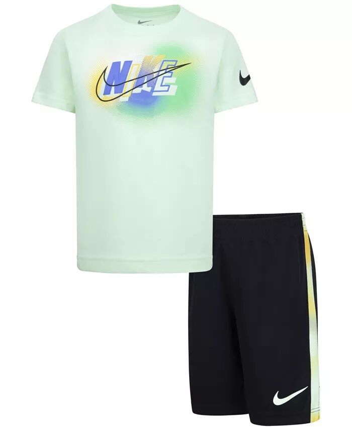 Футболка с рисунком Hazy Rays и шорты в сетку Little Boys, комплект из 2 предметов Nike, черный
Футболка с рисунком Hazy Rays и шорты в сетку Little Boys, комплект из 2 предметов Nike, черный