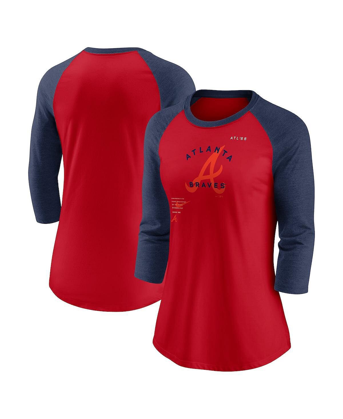 Женская красно-темно-синяя футболка Atlanta Braves Next Up Tri-Blend реглан с рукавами 3/4 Nike, Красный
Женская красно-темно-синяя футболка Atlanta Braves Next Up Tri-Blend реглан с рукавами 3/4 Nike, Красный