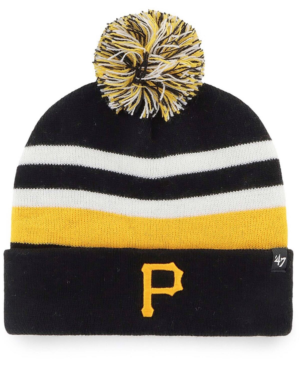 Мужская черная вязаная шапка Pittsburgh Pirates State Line с манжетами и помпоном '47 Brand
Мужская черная вязаная шапка Pittsburgh Pirates State Line с манжетами и помпоном '47 Brand