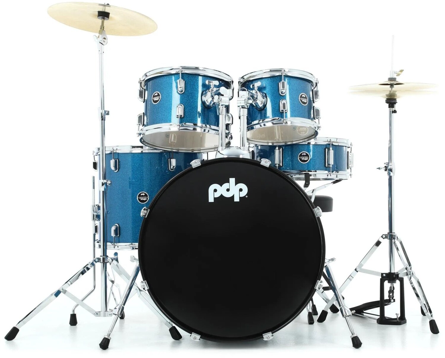 PDP Center Stage PDCE2215KTRB Полный набор ударных из пяти частей с тарелками — Royal Blue Sparkle
PDP Center Stage PDCE2215KTRB Полный набор ударных из пяти частей с тарелками — Royal Blue Sparkle