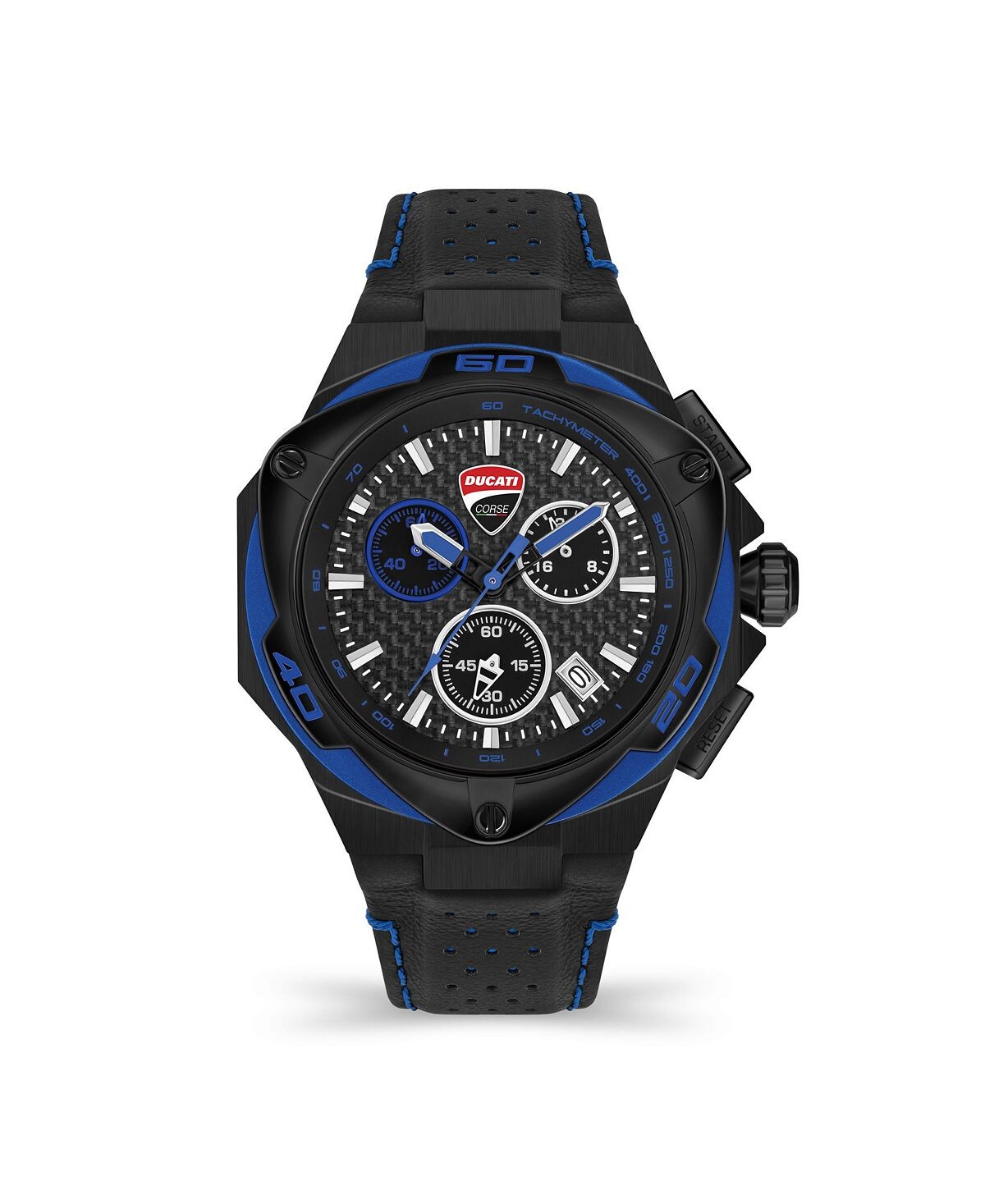 Мужские часы Motore Chronograph с черным ремешком из натуральной кожи, 45 мм Ducati Corse
Мужские часы Motore Chronograph с черным ремешком из натуральной кожи, 45 мм Ducati Corse