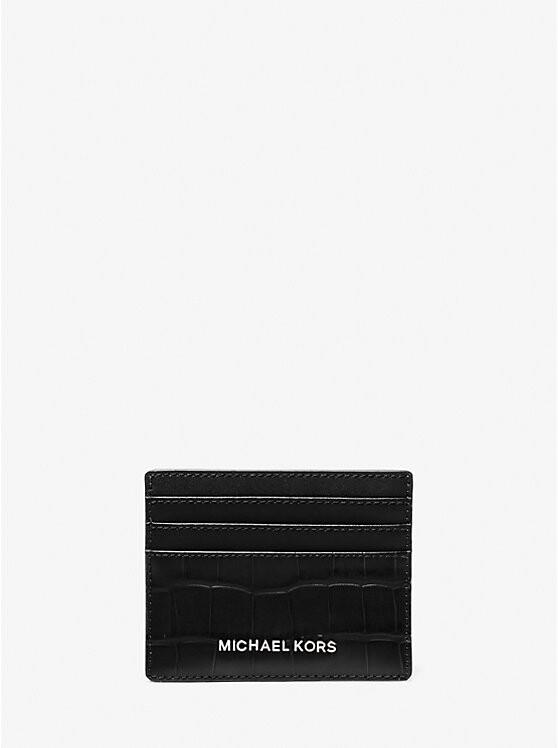Высокий футляр для карт Hudson из кожи с тиснением под крокодила Michael Kors Mens, черный
Высокий футляр для карт Hudson из кожи с тиснением под крокодила Michael Kors Mens, черный