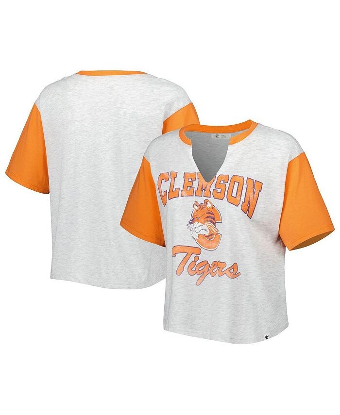 Женская серо-оранжевая рваная футболка с укороченным вырезом Clemson Tigers Dolly '47 Brand, серый
Женская серо-оранжевая рваная футболка с укороченным вырезом Clemson Tigers Dolly '47 Brand, серый