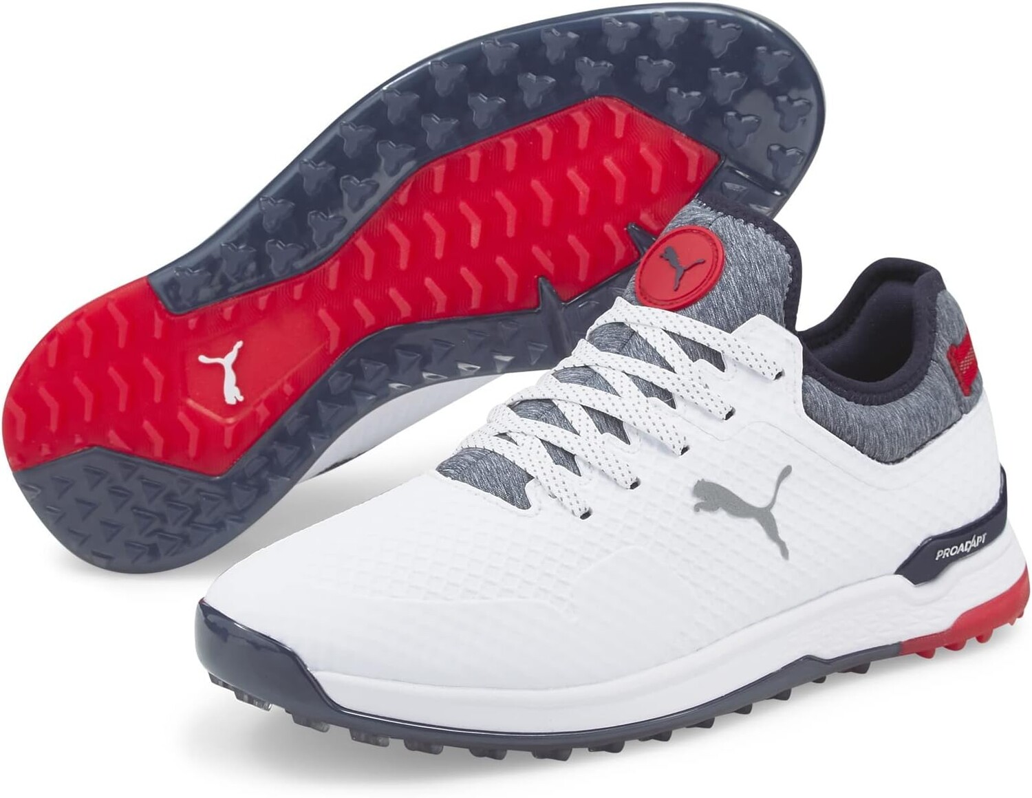 Кроссовки ProAdapt Alphacat Golf Shoes PUMA, цвет Puma White/Navy Blazer/High Risk Red
Кроссовки ProAdapt Alphacat Golf Shoes PUMA, цвет Puma White/Navy Blazer/High Risk Red
