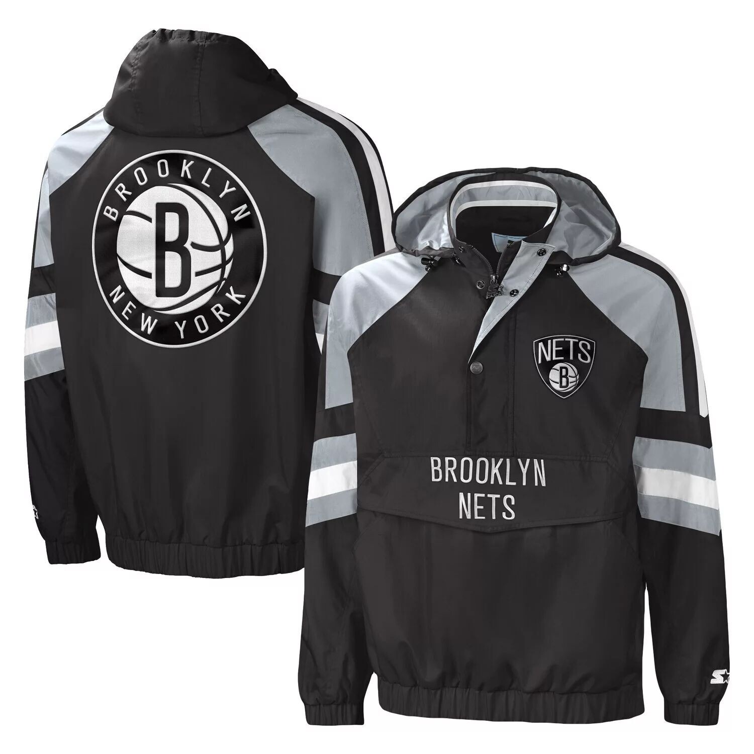 Мужская черная/серая куртка Brooklyn Nets The Pro II с полумолнией до половины Starter
Мужская черная/серая куртка Brooklyn Nets The Pro II с полумолнией до половины Starter