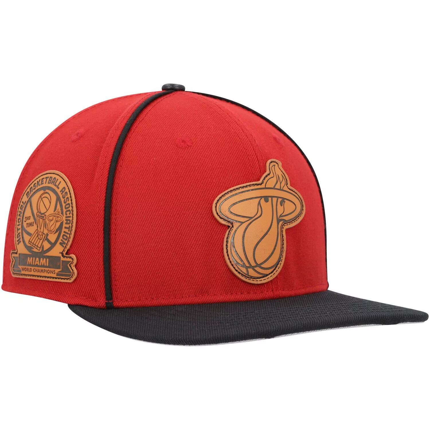 Мужская профессиональная стандартная красная/черная шляпа Snapback с кожаной нашивкой Miami Heat Heritage
Мужская профессиональная стандартная красная/черная шляпа Snapback с кожаной нашивкой Miami Heat Heritage