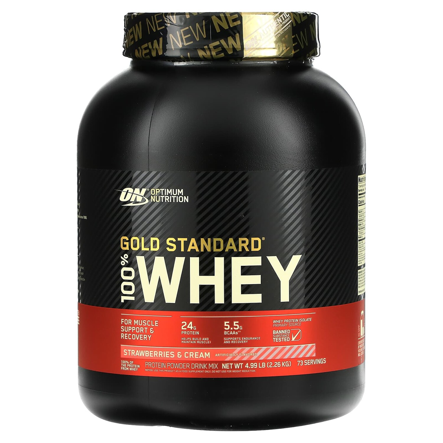 Gold Standard 100% Whey, сыворотка, клубника и сливки, 2,26 кг (4,98 фунта), Optimum Nutrition
Gold Standard 100% Whey, сыворотка, клубника и сливки, 2,26 кг (4,98 фунта), Optimum Nutrition