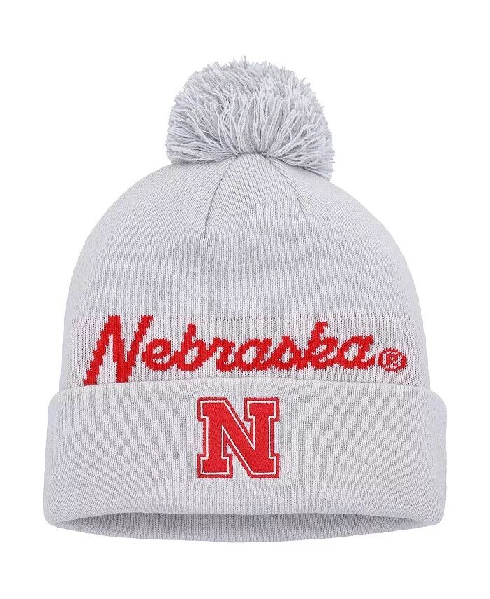 Мужская серая вязаная шапка Nebraska Huskers с манжетами и помпоном Adidas, серый
Мужская серая вязаная шапка Nebraska Huskers с манжетами и помпоном Adidas, серый