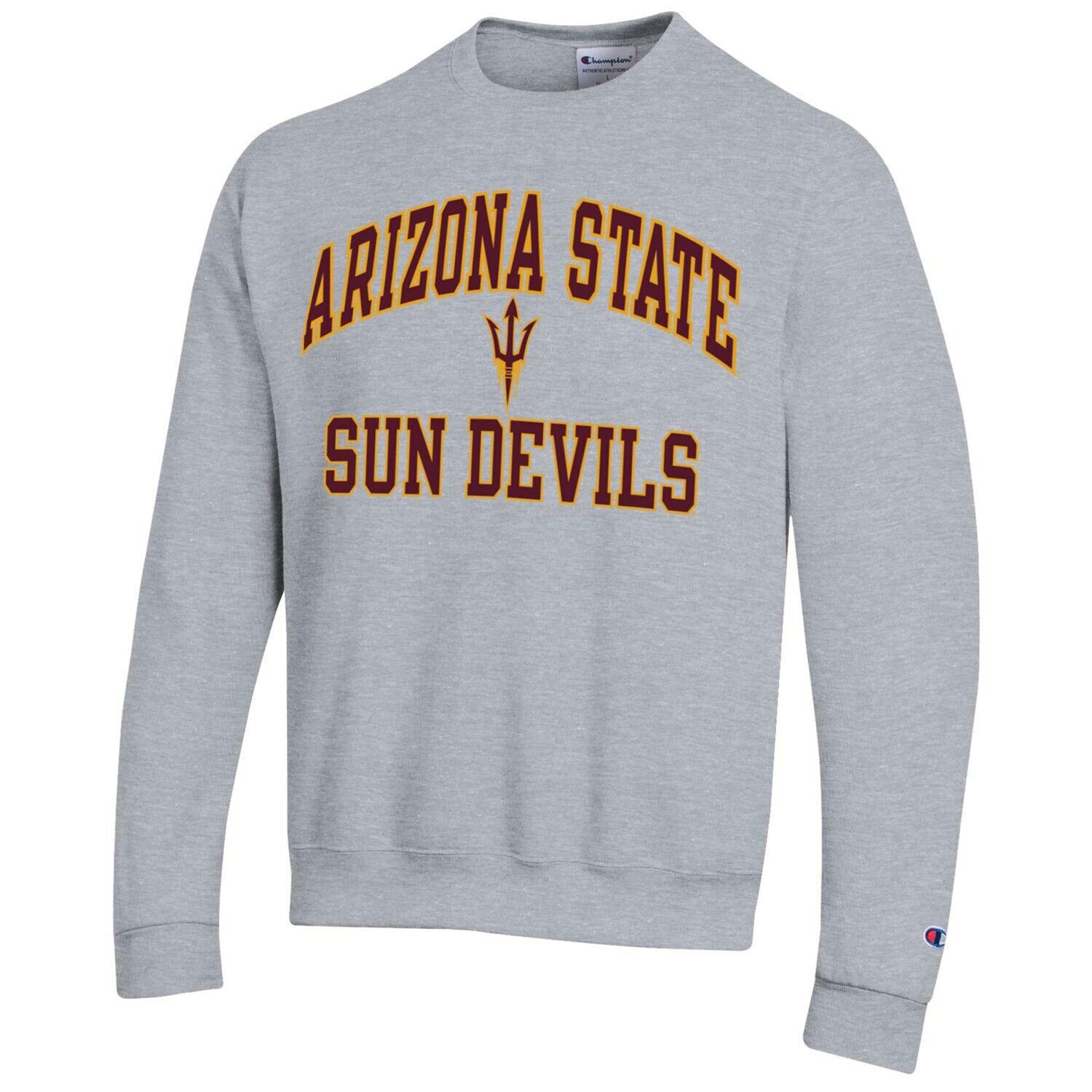 Мужской пуловер с высоким мотором Heather Grey Arizona State Sun Devils, толстовка Champion
Мужской пуловер с высоким мотором Heather Grey Arizona State Sun Devils, толстовка Champion