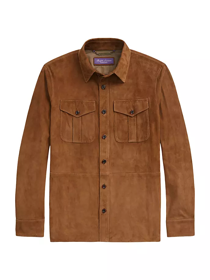 Замшевая куртка-рубашка на пуговицах спереди Ralph Lauren Purple Label, цвет chestnut brown
Замшевая куртка-рубашка на пуговицах спереди Ralph Lauren Purple Label, цвет chestnut brown