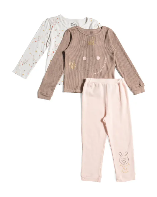 Комплект из 3 флисовых штанов для маленьких девочек с Винни-Пухом Winnie The Pooh, цвет Multi 
Комплект из 3 флисовых штанов для маленьких девочек с Винни-Пухом Winnie The Pooh, цвет Multi