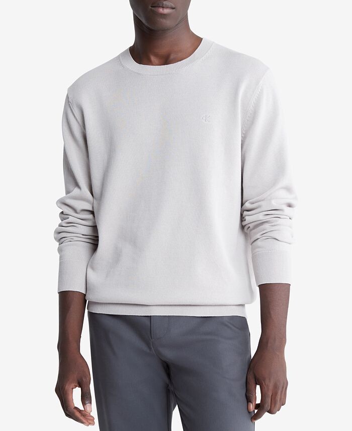 Мужской свитер из гладкого хлопка с монограммой и логотипом Calvin Klein, цвет Porpoise
Мужской свитер из гладкого хлопка с монограммой и логотипом Calvin Klein, цвет Porpoise
