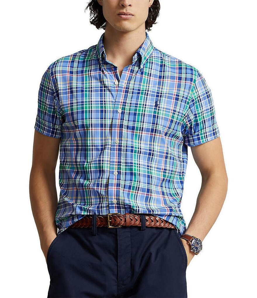 Рубашка классического кроя в клетку Polo Ralph Lauren из саржевой ткани с короткими рукавами и короткими рукавами, мультиколор
Рубашка классического кроя в клетку Polo Ralph Lauren из саржевой ткани с короткими рукавами и короткими рукавами, мультиколор