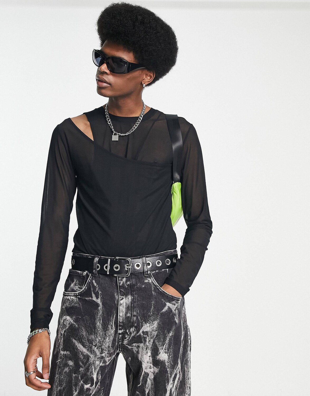 Облегающее боди с длинными рукавами ASOS DESIGN из многослойной черной сетки с вырезом, Серый
Облегающее боди с длинными рукавами ASOS DESIGN из многослойной черной сетки с вырезом, Серый