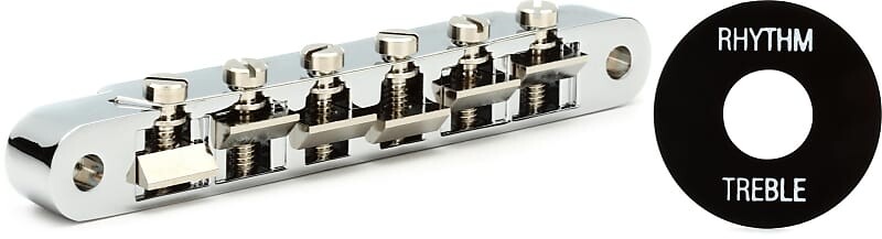 Аксессуары Gibson ABR-1 Бридж Tune-O-Matic в полной сборке - хромированный комплект с шайбой тумблера аксессуаров Gibson - черный с белым оттиском Gibson Accessories PBBR-010=1 PRWA-020=1
Аксессуары Gibson ABR-1 Бридж Tune-O-Matic в полной сборке - хромированный комплект с шайбой тумблера аксессуаров Gibson - черный с белым оттиском Gibson Accessories PBBR-010=1 PRWA-020=1