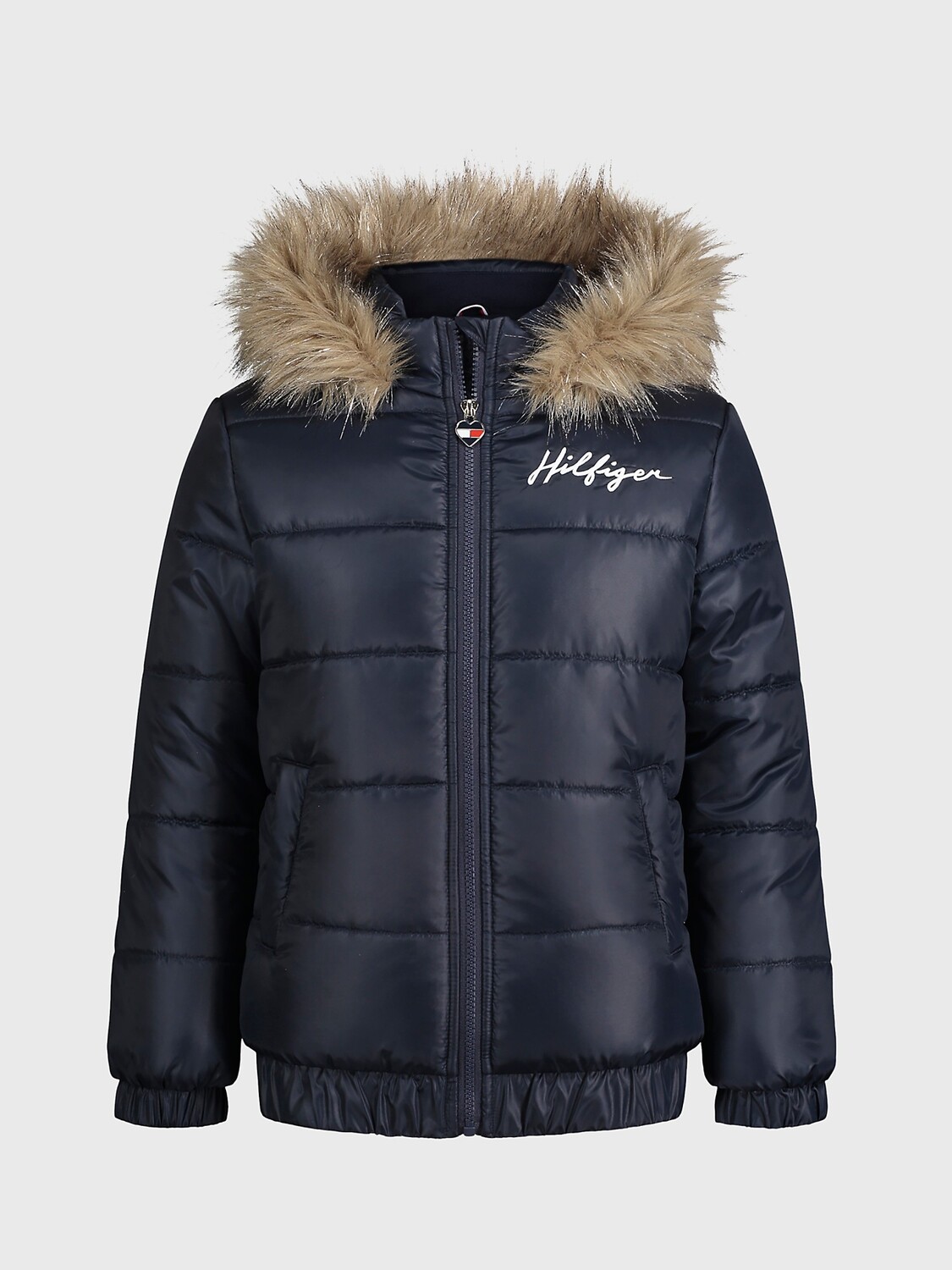 Куртка-бомбер на меховой подкладке для больших детей Tommy Hilfiger, темно-синий блейзер
Куртка-бомбер на меховой подкладке для больших детей Tommy Hilfiger, темно-синий блейзер