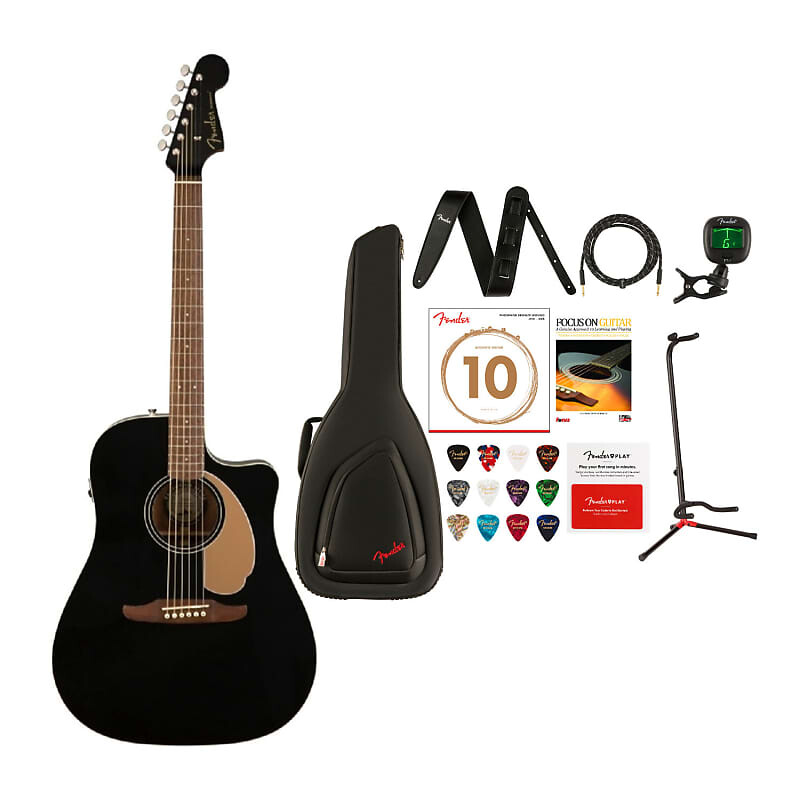 6-струнная акустическая гитара Fender Redondo Player (правая рука, цвет Jetty Black) с чехлом для гитары, кожаным ремнем, инструментальным кабелем, подставкой для гитары, клипсовым тюнером, комплектом гитарных струн (10 предметов)
6-струнная акустическая гитара Fender Redondo Player (правая рука, цвет Jetty Black) с чехлом для гитары, кожаным ремнем, инструментальным кабелем, подставкой для гитары, клипсовым тюнером, комплектом гитарных струн (10 предметов)