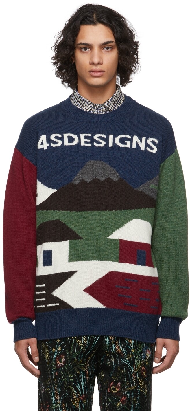 Разноцветный свитер с пейзажем 4SD 4SDESIGNS, Черный, Разноцветный свитер с пейзажем 4SD 4SDESIGNS
Разноцветный свитер с пейзажем 4SD 4SDESIGNS, Черный, Разноцветный свитер с пейзажем 4SD 4SDESIGNS