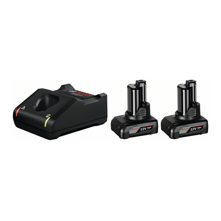 Стартовый комплект аккумуляторов Bosch: 2 x GBA 12 Вольт 6,0 Ач и GAL 12V-40
Стартовый комплект аккумуляторов Bosch: 2 x GBA 12 Вольт 6,0 Ач и GAL 12V-40