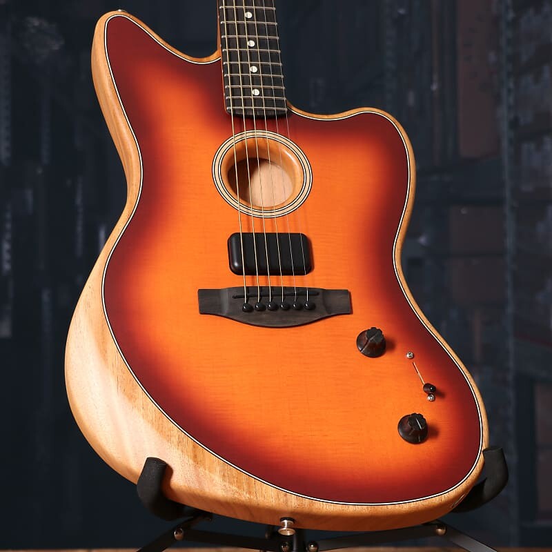 Акустическая гитара Fender American Acoustasonic Jazzmaster, Tobacco Sunburst, Ebony Fingerboard
Акустическая гитара Fender American Acoustasonic Jazzmaster, Tobacco Sunburst, Ebony Fingerboard