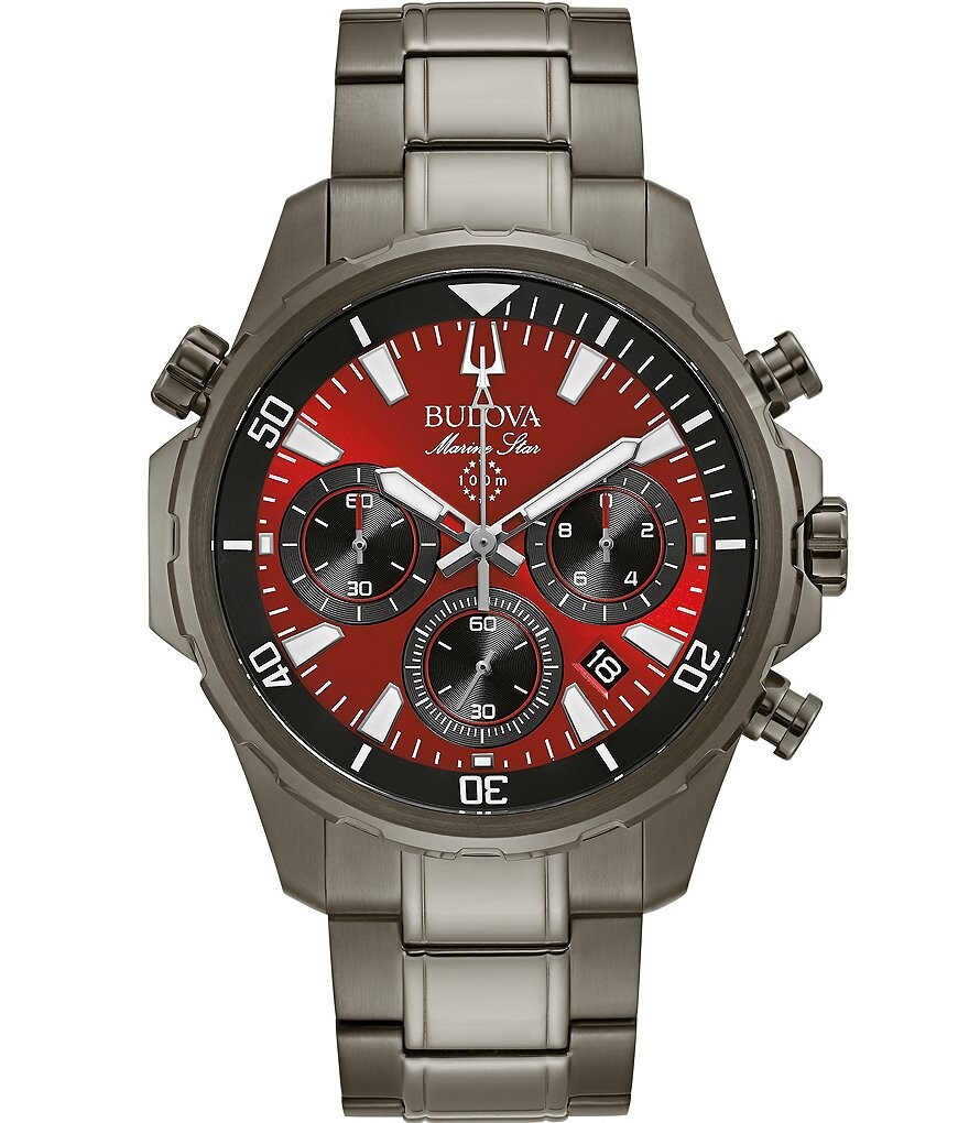 Bulova Мужские часы Marine Star Series B с хронографом, серые IP-часы с браслетом из нержавеющей стали, серый
Bulova Мужские часы Marine Star Series B с хронографом, серые IP-часы с браслетом из нержавеющей стали, серый