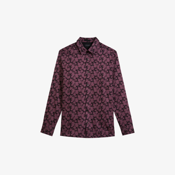Рубашка прямого кроя Comlee из эластичного хлопка с цветочным принтом Ted Baker, бордовый
Рубашка прямого кроя Comlee из эластичного хлопка с цветочным принтом Ted Baker, бордовый