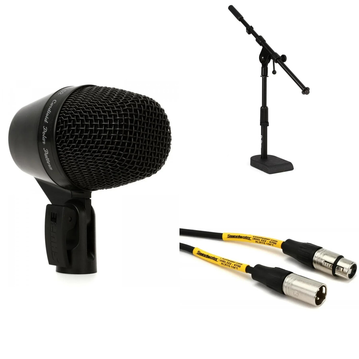 Кардиоидный динамический микрофон для бас-барабана Shure PGA52 с подставкой и кабелем
Кардиоидный динамический микрофон для бас-барабана Shure PGA52 с подставкой и кабелем