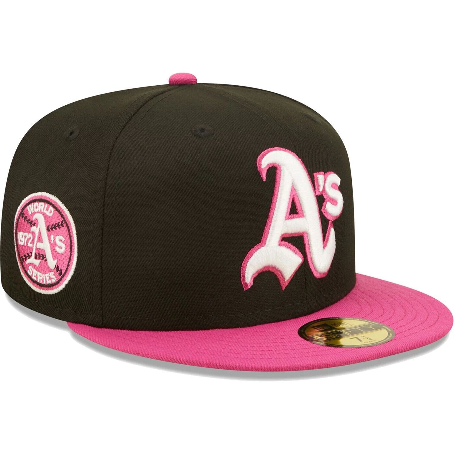 Мужская облегающая шляпа New Era черного/розового цвета Oakland Athletics 1972 World Series Champions Passion 59FIFTY
Мужская облегающая шляпа New Era черного/розового цвета Oakland Athletics 1972 World Series Champions Passion 59FIFTY