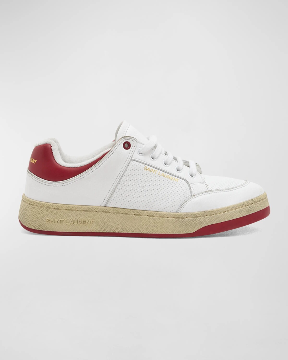 Мужские двухцветные кожаные низкие кеды SL/61 Saint Laurent, цвет Off White/Red
Мужские двухцветные кожаные низкие кеды SL/61 Saint Laurent, цвет Off White/Red
