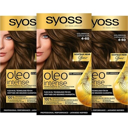 Oleo Intense Permanent Oil Coloring 4-60 Золотисто-коричневый с питательным маслом и без аммиака 115 мл, Syoss
Oleo Intense Permanent Oil Coloring 4-60 Золотисто-коричневый с питательным маслом и без аммиака 115 мл, Syoss